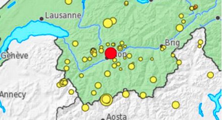 Terremoto nella notte in Vallese, magnitudo 3,12 epicentro Sierre