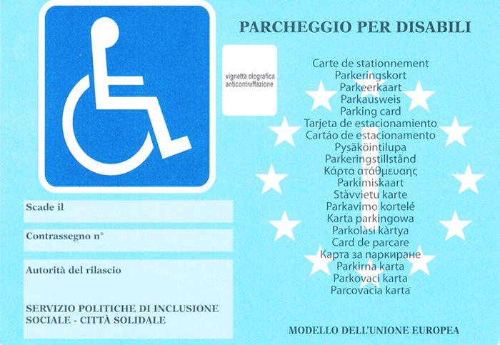 Posteggi per disabili, arriva il bollino blu. Nel 2014 a Domo 85 multe per sosta vietata nei posti riservati